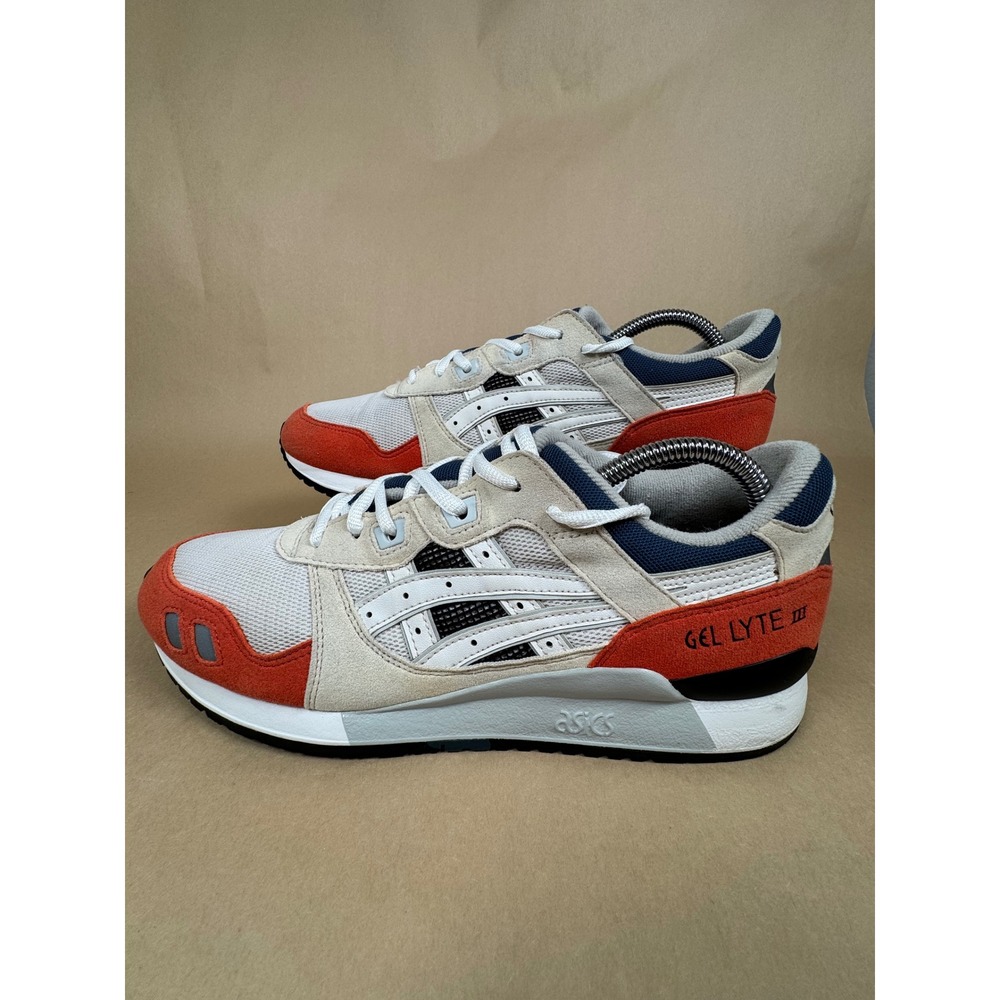 Asics Gel Lyte III Men's 9.5 Cream Terracotta Navy Sneakers